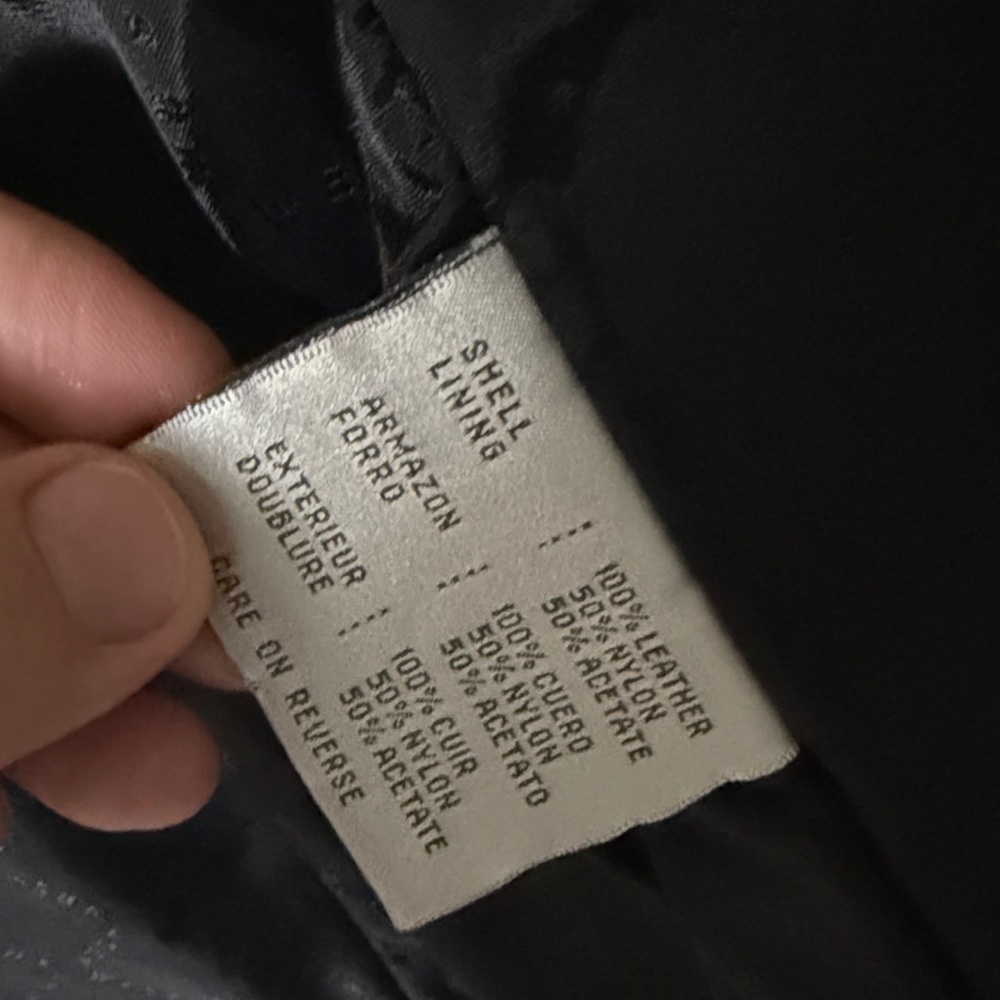 NINE WEST Black Leather Women's Jacket - Picture 13 of 13